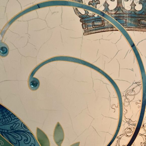 Peacock canvas art with jewels - Picture 4 of 5